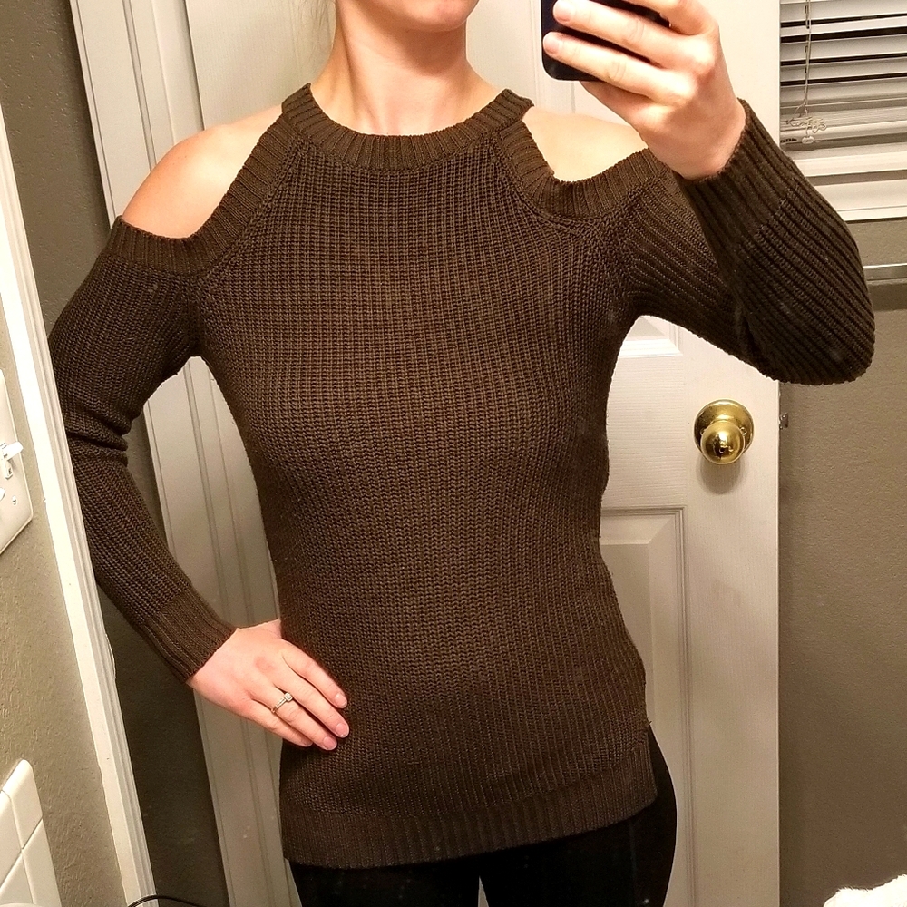 Pink Republic cold shoulder sweater